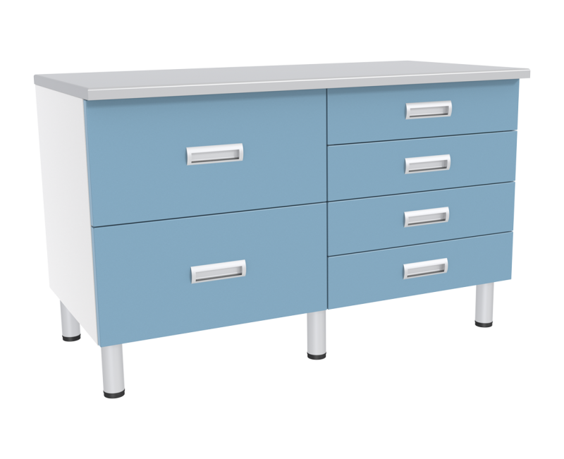 Стол лабораторный двухтумбовый с ящиками СЛ-04-«МСК» (код СЛ-04-121)